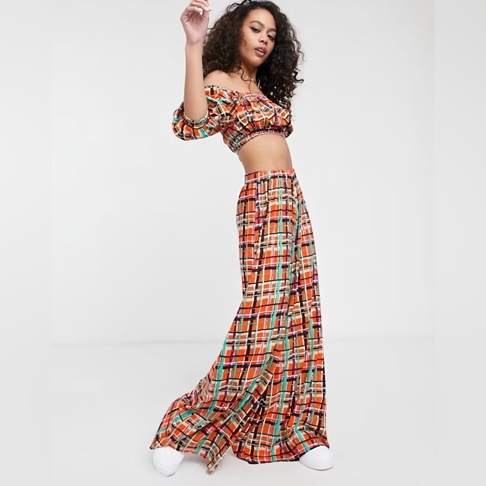 ASOS Vibrant Multicolor Plaid Set